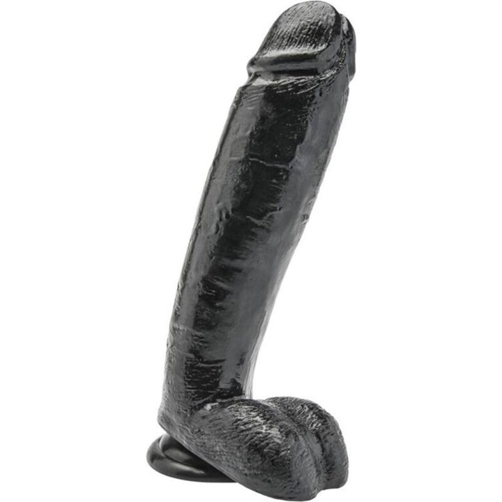 GET REAL - DILDO 25,5 CM WITH BALLS BLACK - D-234570 - Teknashop Ltd