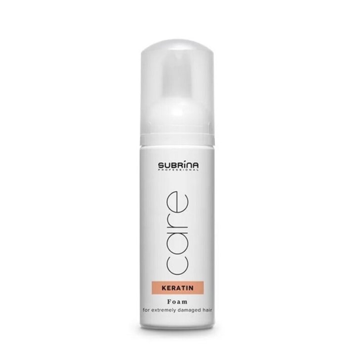 Subrina Professional, Care Keratin, Hair Styling Leave-In Foam, Very Damaged Hair, 150 ml - Teknashop Ltd