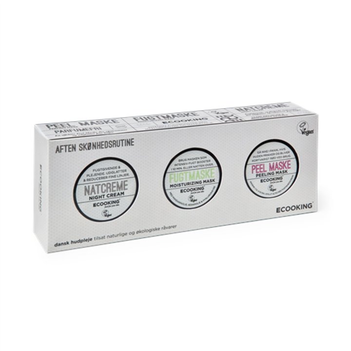 Night-Time Beauty Treat Set Ecooking: Ecooking, Nourishing, Night, Cream Mask, For Face, 15 ml + Ecooking, Moisturizing, Cream M