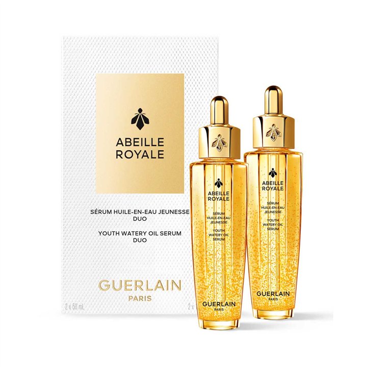 Set Duo, Guerlain, Abeille Royale Youth Watery Oil, Repairing, Day and Night, Serum, For Face, 2 pcs, 50 ml - Teknashop Ltd