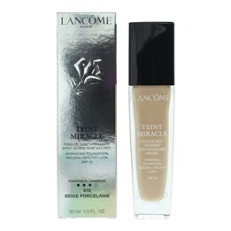 Lancome, Teint Miracle, Medium Coverage, Liquid Foundation, 010, Beige Porcelaine, SPF 15, 30 ml - Teknashop Ltd