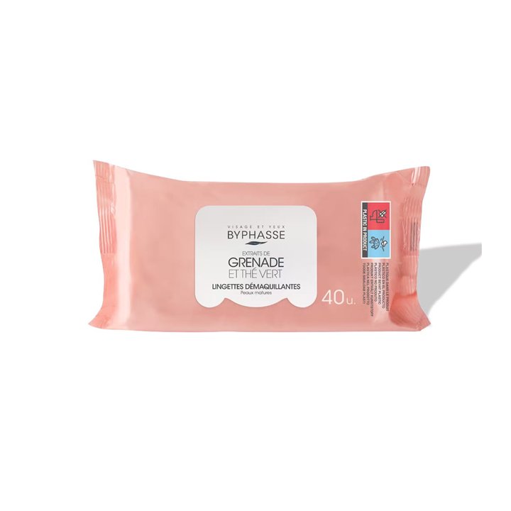 Set, Byphasse, Byphasse, Makeup Remover Wipes, 40 pcs, *Tester - Teknashop Ltd