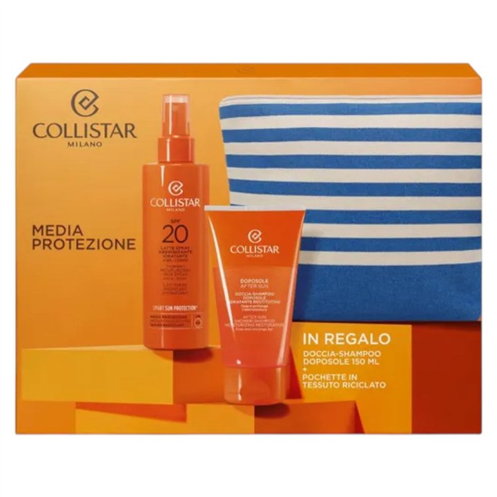 Set Collistar: Collistar, Moisturizing, Sunscreen Milk, SPF20, 200 ml *Tester + Collistar, After-Sun Shampoo, Moisturizing, For 