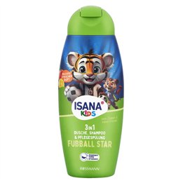 Rossmann, Isana Kids, Hair Shampoo, Conditioner & Shower Gel 3-In-1, Cleaning, 300 ml *Tester - Teknashop Ltd