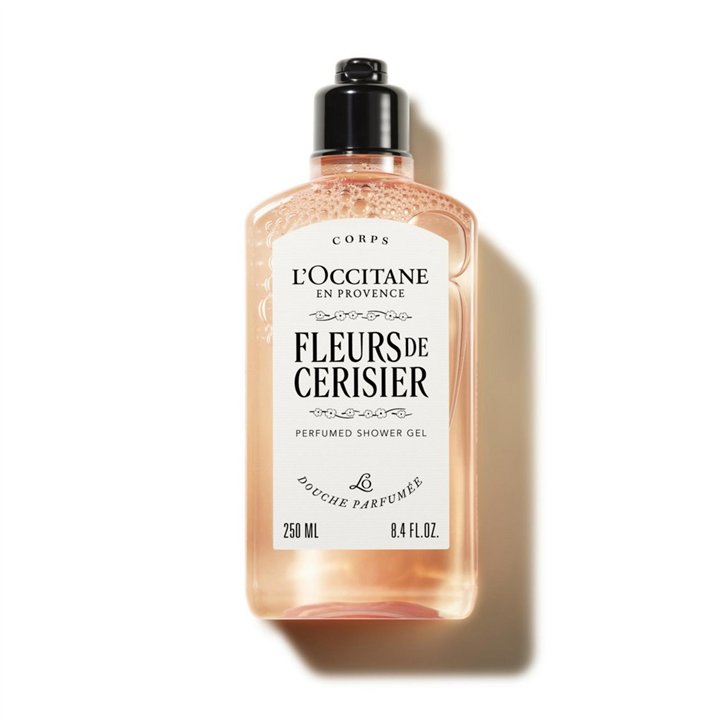 L'Occitane en Provence, Fleurs De Cerisier, Cleansing & Softening, Shower Gel, All Skin Types, 250 ml - Teknashop Ltd