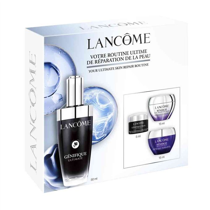 Set Lancome: Renergie HPN 300-Peptide, Anti-Aging, Daily, Cream, For Face, 15 ml + Genifique Ultimate, Repairing, Daily, Serum, 