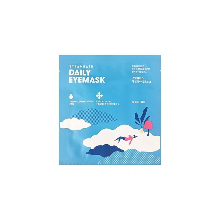 SteamBase, Fleecy Cloud, Soothing & Relaxing, Weekly or as needed, Eye Sheet Mask, 1 pcs - Teknashop Ltd
