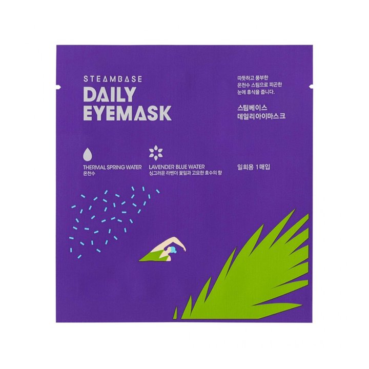 SteamBase, Lavander Blue Water, Soothing & Relaxing, Weekly or as needed, Eye Sheet Mask, 1 pcs - Teknashop Ltd