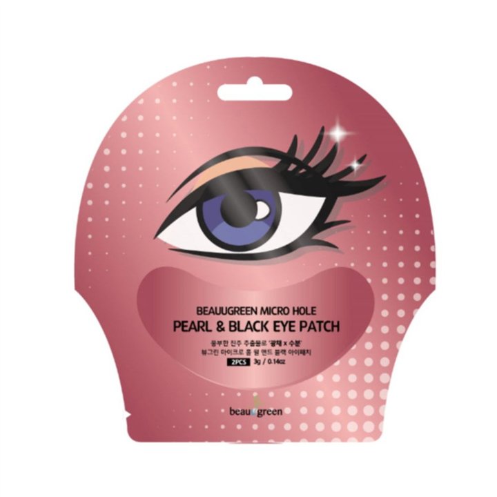 Set, Beauugreen, Micro Hole, Pearl & Black Hydrogel, Anti-Dark Circles, Day & Night, Eye Patch, 2 pcs, 3 g - Teknashop Ltd