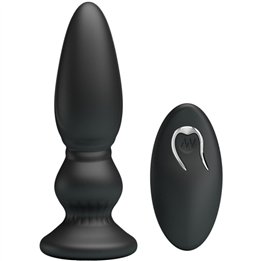 MR PLAY - POWERFUL VIBRATOR REMOTE CONTROL ANAL PLUG BLACK - D-238730