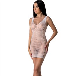 PASSION - BS097 WHITE BODYSTOCKING ONE SIZE - D-236363