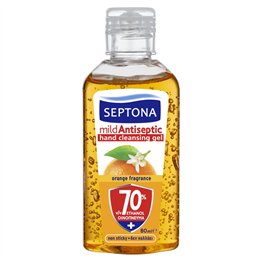Septona, Mild Antiseptic, Orange, Antiseptic, Cleansing Gel, For Hands, 80 ml *Tester