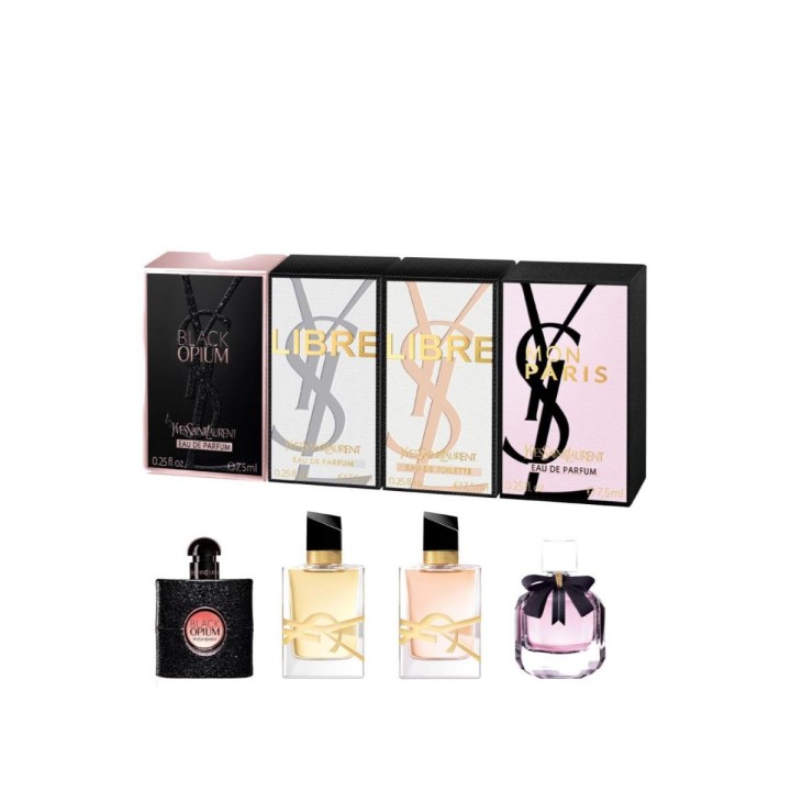 Set Yves Saint Laurent: Black Opium, Eau De Parfum, For Women, 7.5 ml *Miniature + Libre, Eau De Parfum, For Women, 7.5 ml *Mini