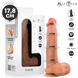 MR INTENSE - BRUCE S SILICONE DILDO WITH TESTICLES 17.8 CM -Ø- 4 CM - D-245155 - Teknashop Ltd