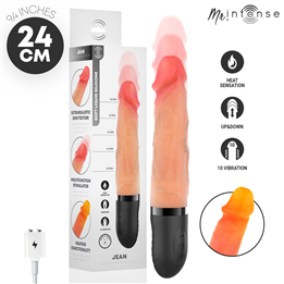 MR INTENSE - JEAN UP&DOWN VIBRATOR SILICONE WITH HEAT EFFECT 24 CM -Ø- 3.8 CM - D-245166 - Teknashop Ltd