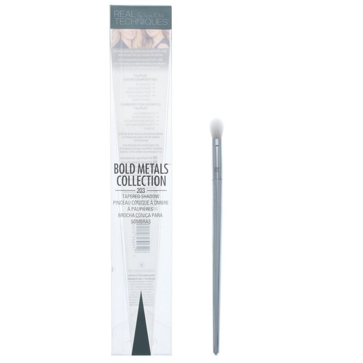 Real Techniques, Bold Metals Collection 203 Tapered Shadow, Eye Brush - Teknashop Ltd
