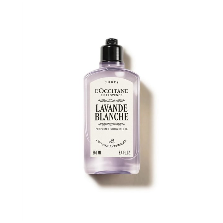 L'Occitane en Provence, Lavande Blanche, Cleansing & Softening, Shower Gel, For All Skin Types, 250 ml - Teknashop Ltd