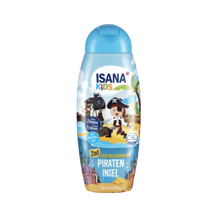 Rossmann, Isana Pirate Island, Shower Gel & Shampoo 2-In-1, 300 ml *Tester