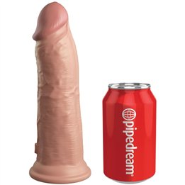 KING COCK - ELITE REALISTIC DILDO VIBRATING & SILICONE 20.3 CM - D-236632 - Teknashop Ltd