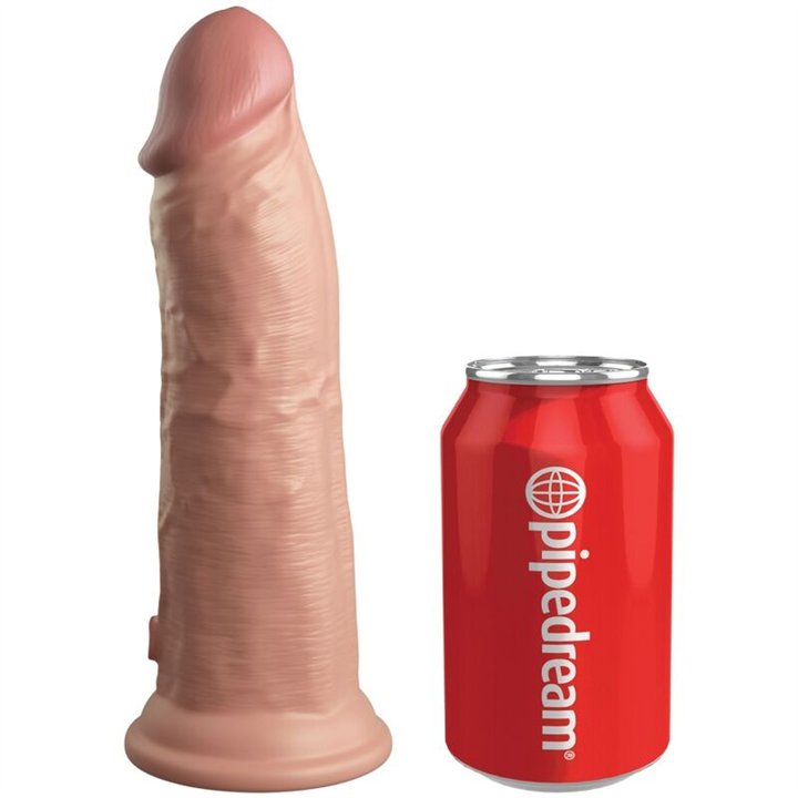 KING COCK - ELITE REALISTIC DILDO VIBRATING & SILICONE 20.3 CM - D-236632 - Teknashop Ltd