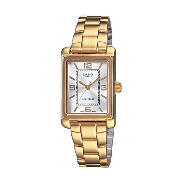 CASIO COLLECTION Mod. TANK GOLD - ARGENTEE - WW.LTP-1234PG-7AEG - Teknashop Ltd
