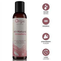 ORGIE - ALL-NATURAL STRAWBERRY KISSABLE WATER-BASED INTIMATE GEL 150 ML - D-246808 - Teknashop Ltd