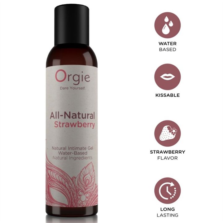 ORGIE - ALL-NATURAL STRAWBERRY KISSABLE WATER-BASED INTIMATE GEL 150 ML - D-246808 - Teknashop Ltd