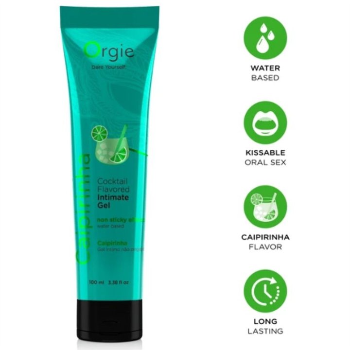 ORGIE - LUBE TUBE COCKTAIL CAIPIRINHA KISSABLE WATER-BASED INTIMATE GEL 100 ML - D-246818 - Teknashop Ltd