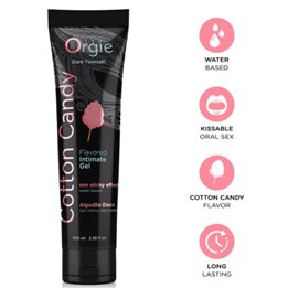 ORGIE - LUBE TUBE COTTON CANDY KISSABLE WATER-BASED INTIMATE GEL 100 ML - D-246827 - Teknashop Ltd