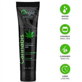 ORGIE - LUBE TUBE CANNABIS KISSABLE WATER-BASED INTIMATE GEL 100 ML - D-246829 - Teknashop Ltd