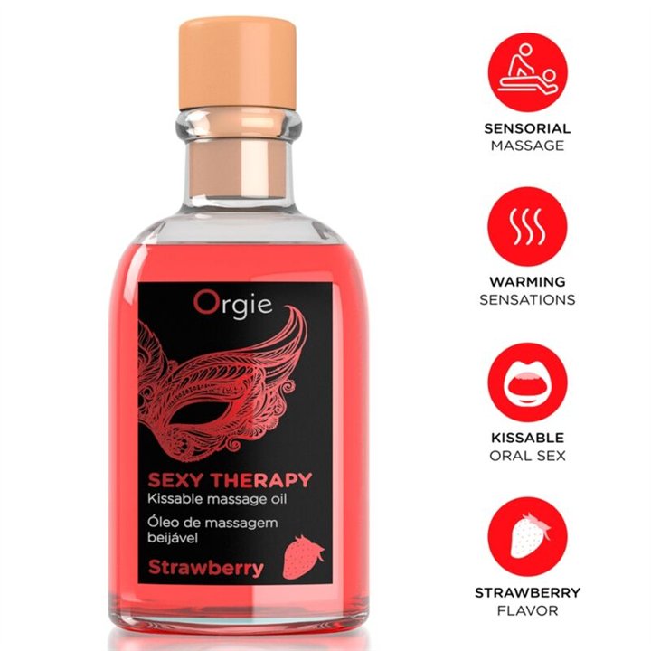 ORGIE - LIPS MASSAGE STRAWBERRY KISSABLE MASSAGE SET 100 ML - D-246787 - Teknashop Ltd