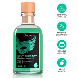 ORGIE - LIPS MASSAGE APPLE KISSABLE MASSAGE SET 100 ML - D-246786 - Teknashop Ltd