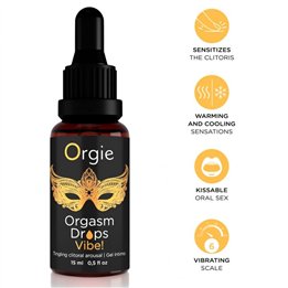 ORGIE - ORGASM DROPS VIBE! VIBRATING CLITORAL AROUSAL 15 ML - D-246759 - Teknashop Ltd