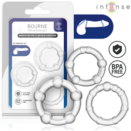 INTENSE - BOURNE SET OF 3 PENIS RING - D-245649