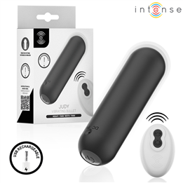 INTENSE - JUDY RECHARGEABLE VIBRATING BULLET WITH REMOTE CONTROL BLACK - D-246281