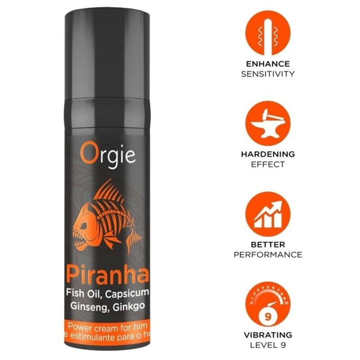 ORGIE - PIRANHA POWER CREAM FOR HIM 15 ML - D-246760 - Teknashop Ltd