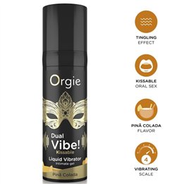 ORGIE - DUAL VIBE! PIÑA COLADA KISSABLE LIQUID VIBRATOR 15 ML - D-246744 - Teknashop Ltd