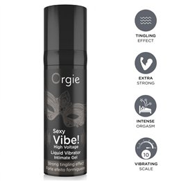 ORGIE - SEXY VIBE! HIGH VOLTAGE EXTRA STRONG LIQUID VIBRATOR 15 ML - D-246747 - Teknashop Ltd