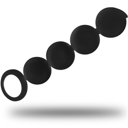 BLACK&SILVER - LENNON ANAL ROSARY 4 SILICONE SPHERES 15 CM - D-234780
