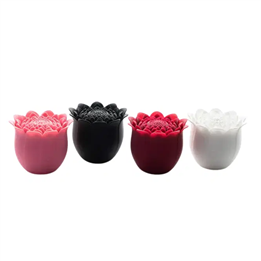 Cere, Diviner, Clit Suckers, Chrysanthemum Vibrator, USB Rechargeable, Medical Silicone, Waterproof, White