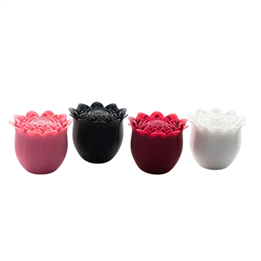 Cere, Diviner, Clit Suckers, Chrysanthemum Vibrator, USB Rechargeable, Medical Silicone, Waterproof, Burgundy