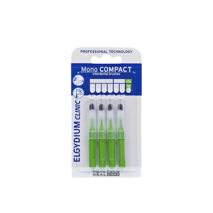 Set, Elgydium, Interdental Brush, Green, 4 pcs