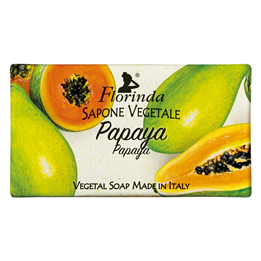 Florinda, Papaya, Vegan, Hydrating, Scented Soap Bar, Body, 100 g