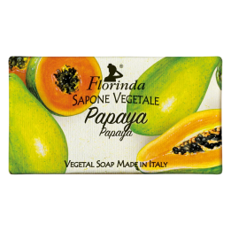 Florinda, Papaya, Vegan, Hydrating, Scented Soap Bar, Body, 100 g