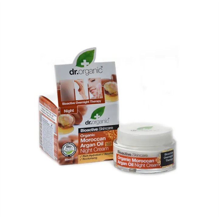 Dr Organic Moroccan Argan Oil Night Cream 50ml - unisex - Teknashop Ltd