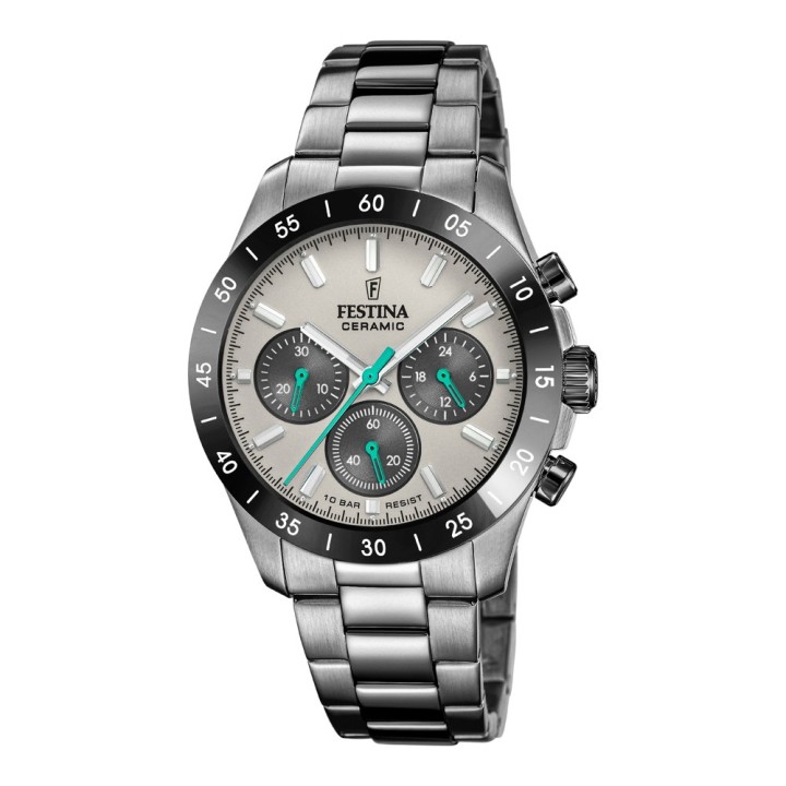 Festina Ceramic F20703/1 Ladies Watch Chronograph - F20703/1 - Teknashop Ltd