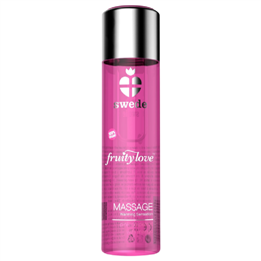 SWEDE - FRUITY LOVE WARMING EFFECT MASSAGE OIL PINK RASPBERRY AND RHUBARB 120 ML - D-227015