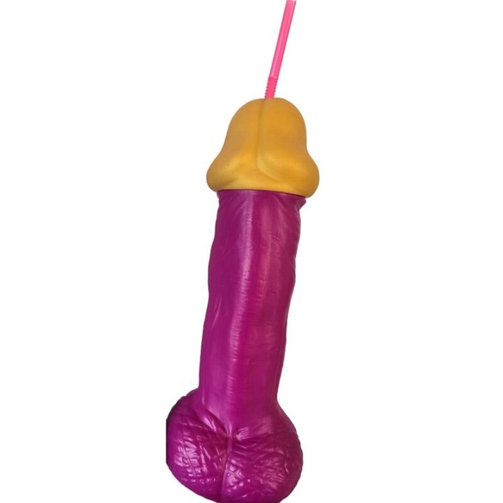 DIABLO PICANTE - FUCHSIA PLASTIC PENIS GLASS - D-241821 - Teknashop Ltd