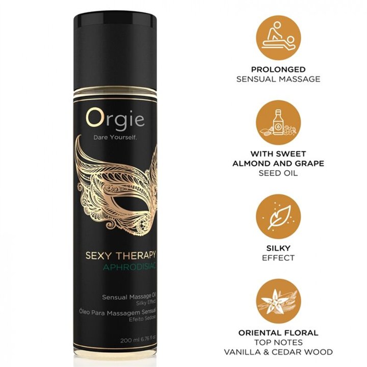 ORGIE - SEXY THERAPY APHRODISIAC SENSUAL MASSAGE OIL 200 ML - D-246784 - Teknashop Ltd
