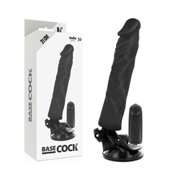 BASECOCK - REALISTIC VIBRATOR REMOTE CONTROL BLACK 21 CM -O- 4 CM - D-223026